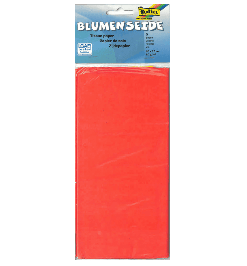 SILKKIPAPERI PUNAINEN 50x70CM 5ARKKIA